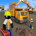 火柴人挖掘机模拟(Stickman City Construction Excavator)